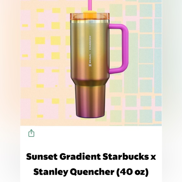 ** BRAND NEW SUNSET GRADIENT STARBUCKS  x STANLEY QUENCHER (40 oz) ** - Picture 1 of 9